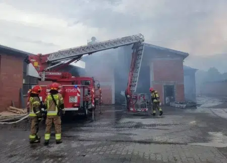 Pożar tartaku w miejscowości Małe Końskie