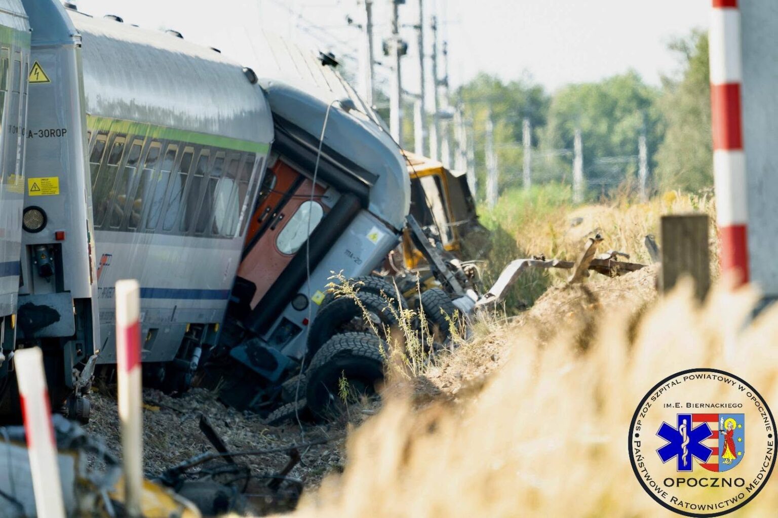 Ranni z katastrofy Kolejowej w Sokolnikach Suchych trafili do szpitala w Opocznie